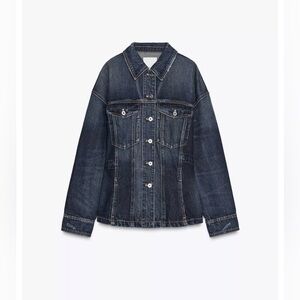 Zara TRF Denim Jacket NWT Size XS Blue